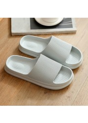 Home slippers anti-skid flip flops women's sandals women's fashion soft sole EVA indoor slides thick platform simple cloud slippers