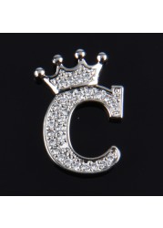 Free Shipping High Quality Metal Croc Shoe Charms Crown Letter Clog Bling Butterfly Rhinestone Embellishment Accessories