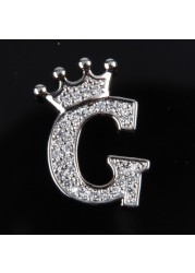 Free Shipping High Quality Metal Croc Shoe Charms Crown Letter Clog Bling Butterfly Rhinestone Embellishment Accessories