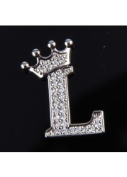 Free Shipping High Quality Metal Croc Shoe Charms Crown Letter Clog Bling Butterfly Rhinestone Embellishment Accessories