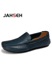 Handmade Genuine Leather Men Loafers Comfortable Slip On Driving Casual Shoes Brand Soft Moccasins Plus Size 37-47 Dropshipping