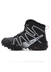 SU-LAN Jiao Series Mountaineering High Top Snow Boots Men Shoes Sneakers Safety Outdoor Zapatillas Hombre Max Size