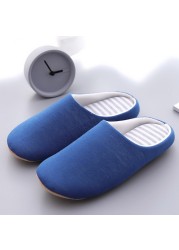 Hot Waterproof Non-slip Home Slippers Men Winter Warm Women Indoor Non-slip Ladies Soft Slippers Memory Foam Couples Shoes