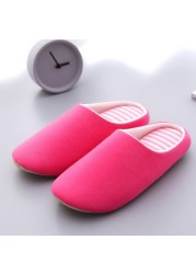 Hot Waterproof Non-slip Home Slippers Men Winter Warm Women Indoor Non-slip Ladies Soft Slippers Memory Foam Couples Shoes