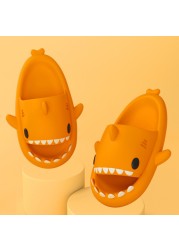 2021 summer indoor outdoor slippers lovely cartoon shark shape slides women shoes parent-child children flip flops men couples