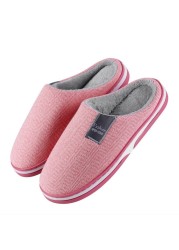 Women Slippers Winter Warm Home Home Soft Non-slip Slippers Men Plush Shoes Thick-soled Warm Plush Slippers Bedroom Fur Slides