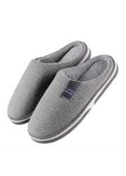 Women Slippers Winter Warm Home Home Soft Non-slip Slippers Men Plush Shoes Thick-soled Warm Plush Slippers Bedroom Fur Slides