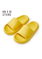 UTUNE Men Slippers Bathroom Four Seasons Comfortable Anti-slip Indoor Women Summer Shoes Bath Couple Home Slippers Fashion