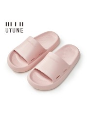 UTUNE Men Slippers Bathroom Four Seasons Comfortable Anti-slip Indoor Women Summer Shoes Bath Couple Home Slippers Fashion