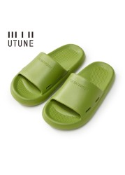 UTUNE Men Slippers Bathroom Four Seasons Comfortable Anti-slip Indoor Women Summer Shoes Bath Couple Home Slippers Fashion