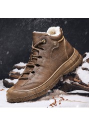 Milgc you Men Winter Boots Men Snow Boots Waterproof Boot Man Keep Warm Black Leather Sneakers Male Luxury Ankle Botas 2021