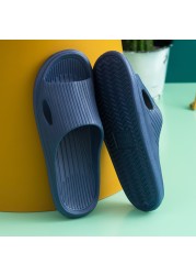 Home Soft-soled Slippers Women Summer Bathing Non-slip Soft Sandals Couple Noise Reduction Wear-resistant Flip Flops Female Shoes