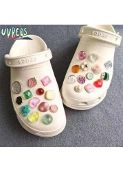 1 مجموعة اليدوية croبها بنفسك Crocs Charms بلينغ JIBZ إبزيم حجر الراين اكسسوارات سلسلة معدنية تسد حديقة حذاء الديكور الفتيات 지지