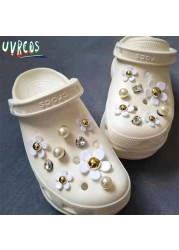 1 مجموعة اليدوية croبها بنفسك Crocs Charms بلينغ JIBZ إبزيم حجر الراين اكسسوارات سلسلة معدنية تسد حديقة حذاء الديكور الفتيات 지지