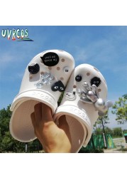 1 مجموعة اليدوية croبها بنفسك Crocs Charms بلينغ JIBZ إبزيم حجر الراين اكسسوارات سلسلة معدنية تسد حديقة حذاء الديكور الفتيات 지지