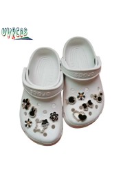 1 مجموعة اليدوية croبها بنفسك Crocs Charms بلينغ JIBZ إبزيم حجر الراين اكسسوارات سلسلة معدنية تسد حديقة حذاء الديكور الفتيات 지지