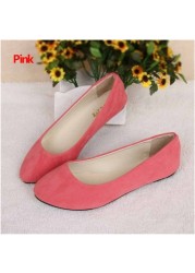 women flats slip on flat shoes candy color woman boat shoes black loafers faux suede ladies ballet flats for work flats