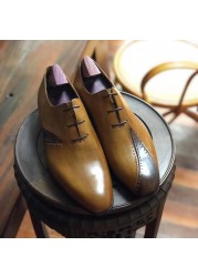 Cie Desinger Shoes Men High Quality Formal Casual Leather Shoes Oxford Wedding Dress Shoes Elegant Handmade Custom Made OX50