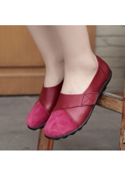 sun00 2022 new women's shoes-women's loafers shoes women's soft genuine leather shoes large size ladies shoes