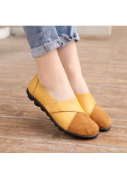 sun00 2022 new women's shoes-women's loafers shoes women's soft genuine leather shoes large size ladies shoes