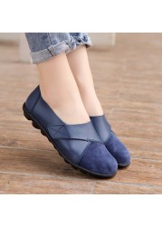 sun00 2022 new women's shoes-women's loafers shoes women's soft genuine leather shoes large size ladies shoes