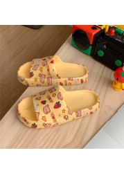 Cute Cow Slippers Female Summer Home Indoor Slippers Slides Non-slip Bath Shoes Beach Sandals Outdoor Comfortable Platform