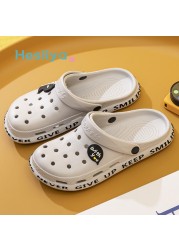 Summer Slippers Women Leisure Hole Shoes Indoor Outdoor Baotou Slippers Breathable Non-slip Garden Beach Shoes Fashion Shoes