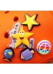 Original Space Alien Designer Shoe Charms 5pcs/lot Croc Buckle Luxury Accessories Rainbow Sun Clog Dog Jewelry Decorations Jibz