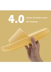 Cloud Orthotic Slippers Sandal Thickened Bathroom Platform Non-slip Women Flip Flops Sandals Women Soft Mute EVA Indoor Slides