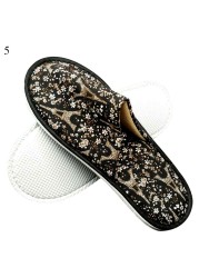 Hotel Travel Spa Disposable Slippers Cute Printed Linen Guest Slippers Home Room New Beauty Salon Slippers Women Slippers Hot