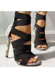 sexy ladies peep toe high heel shoes women sandals 2021 zipper high heels new fashion summer women pumps