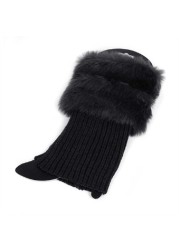 DIY Shoes Accessories Knitting Wool Keep Warm For Shoes Elastic Foot Protection Socks Foot Warming Winter Boot Cuffs