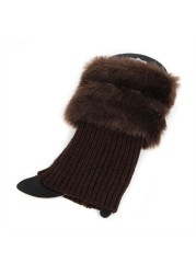 DIY Shoes Accessories Knitting Wool Keep Warm For Shoes Elastic Foot Protection Socks Foot Warming Winter Boot Cuffs