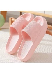 Home Slippers Summer Thick Platform Women Sandals Indoor Bathroom Non-slip Slides EVA Slippers Ladies Mens Shoes Dropshipping