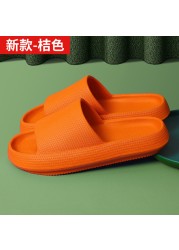 Indoor thick platform slippers women's home non-slip height increasing shoes bathroom shower waterproof non-slip slippers