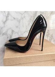 Extreme high heels pointed toe new ladies sexy high-heeled shoes women wedding party shoes pure color all-match