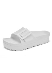 Summer Birkenstock Women's Platform Slippers 2022 Platform Sandals Women's Buckle Casual Shoes Beach Flip Flops Sandalias Mujer