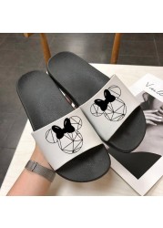 Women Cartoon Slippers Summer Indoor Slippers Cute Animal Beach Flip Flops Bathroom Home Slippers Non-slip Bathroom Home Slides