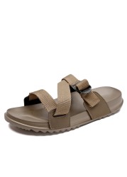 men sandals summer men fabric sandals black khaki unisex plus size flats sandals outdoor slippers for women men