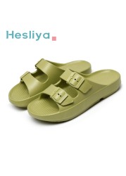 cloud slippers women summer double buckle beach sandals thick platform shoes outdoor couple flip flops cork bottom birkenstock