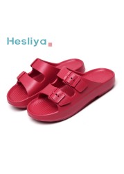 cloud slippers women summer double buckle beach sandals thick platform shoes outdoor couple flip flops cork bottom birkenstock