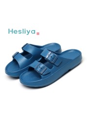 cloud slippers women summer double buckle beach sandals thick platform shoes outdoor couple flip flops cork bottom birkenstock