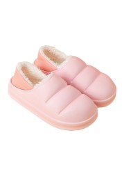 Men and women winter slippers fur slippers passionate and comfortable garden clogs mules slippers home cotton shoes couple indoor slippers