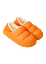 Men and women winter slippers fur slippers passionate and comfortable garden clogs mules slippers home cotton shoes couple indoor slippers