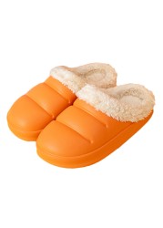 Men and women winter slippers fur slippers passionate and comfortable garden clogs mules slippers home cotton shoes couple indoor slippers