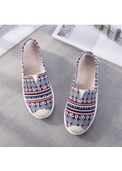 Single Flat Bottom Lazy Fisherman Canvas Shoes 2022 New Style Casual Korean White Canvas Women's Shoes