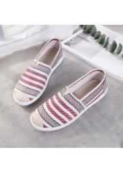 Single Flat Bottom Lazy Fisherman Canvas Shoes 2022 New Style Casual Korean White Canvas Women's Shoes