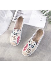 Single Flat Bottom Lazy Fisherman Canvas Shoes 2022 New Style Casual Korean White Canvas Women's Shoes