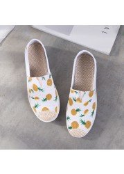 Single Flat Bottom Lazy Fisherman Canvas Shoes 2022 New Style Casual Korean White Canvas Women's Shoes