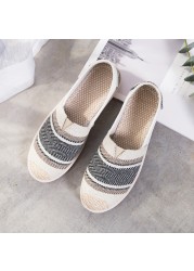 Single Flat Bottom Lazy Fisherman Canvas Shoes 2022 New Style Casual Korean White Canvas Women's Shoes